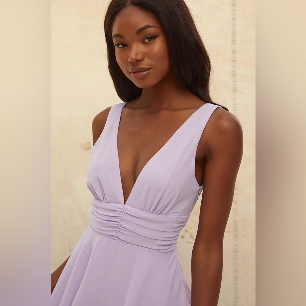 Lulus Celebration Time Lavender Sleeveless Tiered
Midi Dress - Picture 2 of 9